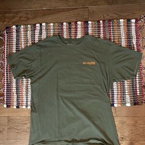Columbia Men's Olive Green Tee with Orange Logo